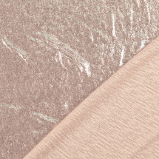 Lurex Jersey Hellrosa – Metallic Stretch Stoff | Stoffeya