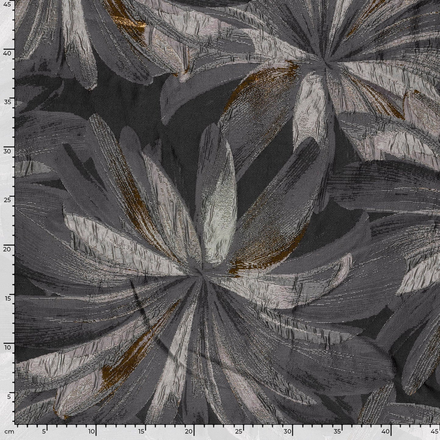 Jacquard Blumen Schwarz – Rolle