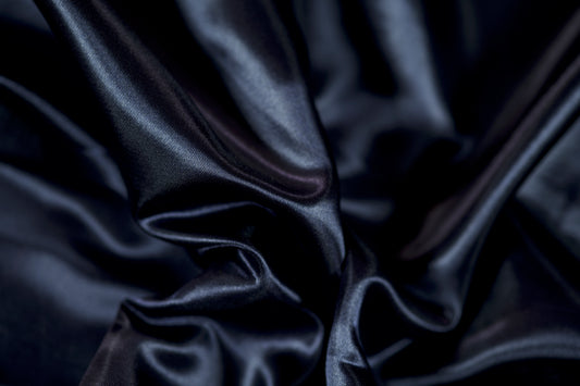 Nachtblauer Stoff glatt 140cm