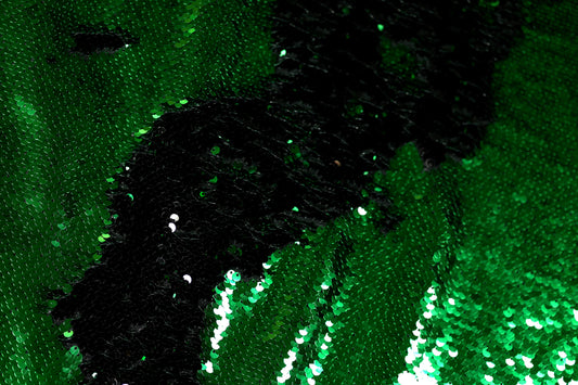 Wendepaillettenstoff – Grün – sanfter Glanz für elegante Nähprojekte