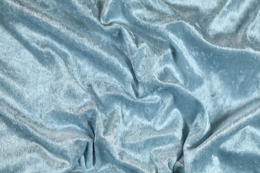 Weicher Samtstoff in Hellblau – 140cm