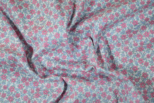 Hochwertiger Baumwoll Stretch – lebendige Blumen auf weichem Stoff