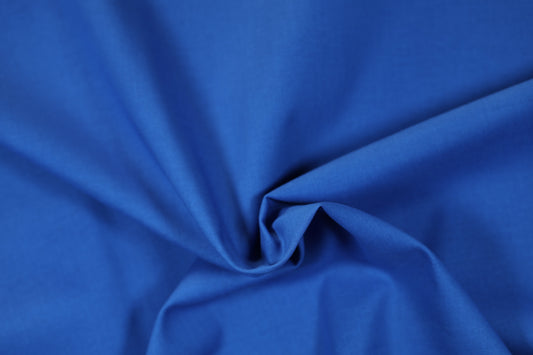 Einfarbiger Baumwollstoff in Königsblau – ideal für Kleidung, Accessoires und Dekoration