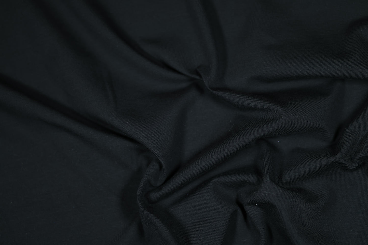 Basic Jersey Stoff in Schwarz für Kleidung