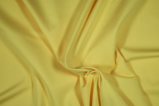 Detailbild: Baumwolljersey in Hellgelb mit feiner Struktur