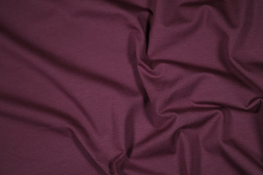 Bordeaux Baumwolljersey – angenehmer Fall für Modeprojekte