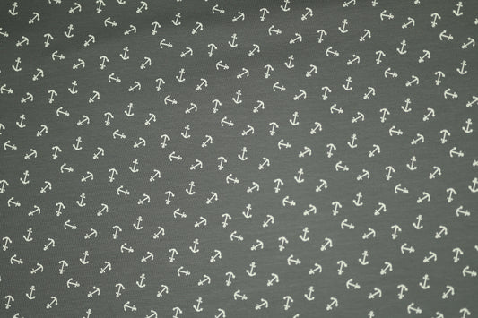 Dunkelgrauer Ankerstoff für Kinder – ideal für Bekleidung & Deko.