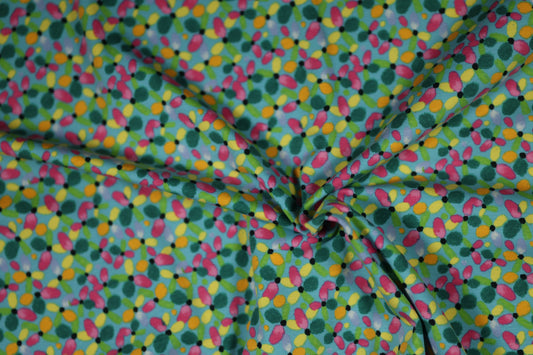 Tropfenmuster in lebendigen Farben – ideal für Kindertextilien.