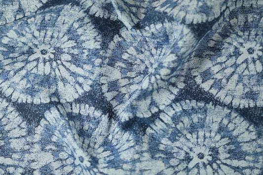 Vorhangstoff – Batik Kreise – perfekt für Vorhänge, Raumtrenner und Heimdeko