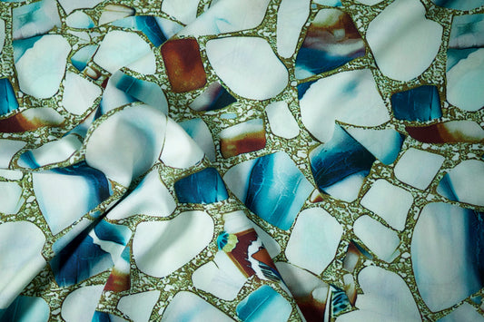 Moderner Stoff mit Marmoreffekt â Viskose mit einzigartigem Muster