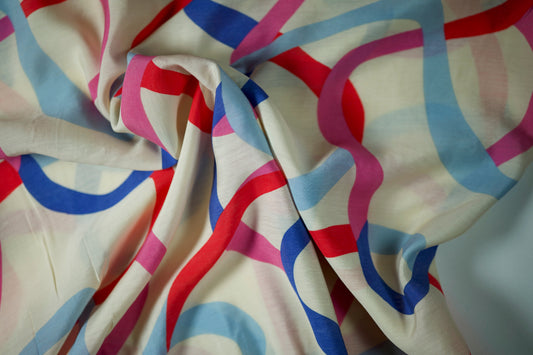 Leichter Stoff mit Viskose – Design 4, für sommerliche Outfits