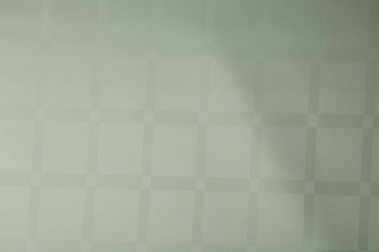 Pflegeleichter kariert gewebter Tischstoff in Elfenbein