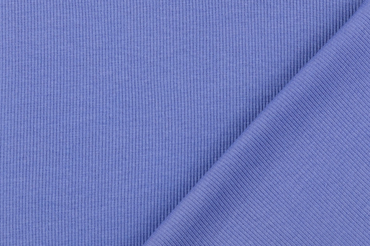 Rippstrick Bündchenstoff Blau – elastische Struktur und hochwertige Qualität