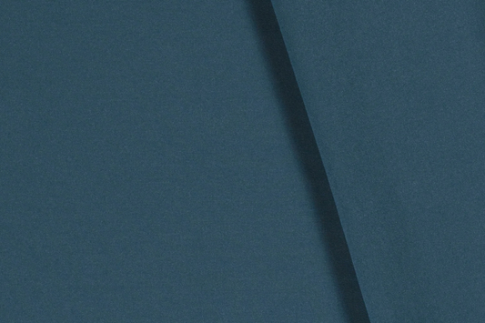 Detailaufnahme Polyester Stoff petrol Uni feine Struktur matt