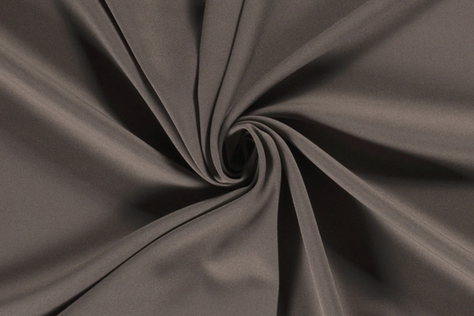 Taupefarbener Polyester Stoff Uni glatt matt hochwertige Burlington QualitÀt