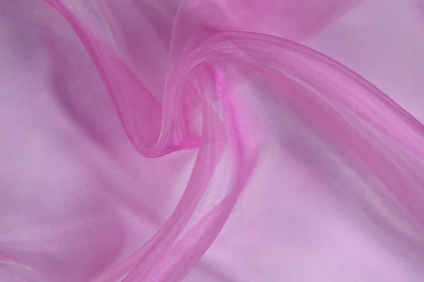 Rosa-pinker Organza Stoff transparent glänzend 140cm breit