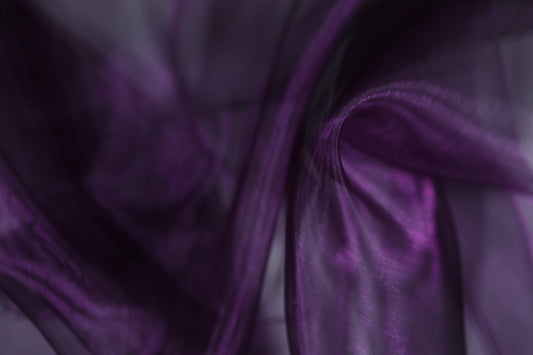 Organza Stoff violett transparent glänzend 140cm Breite