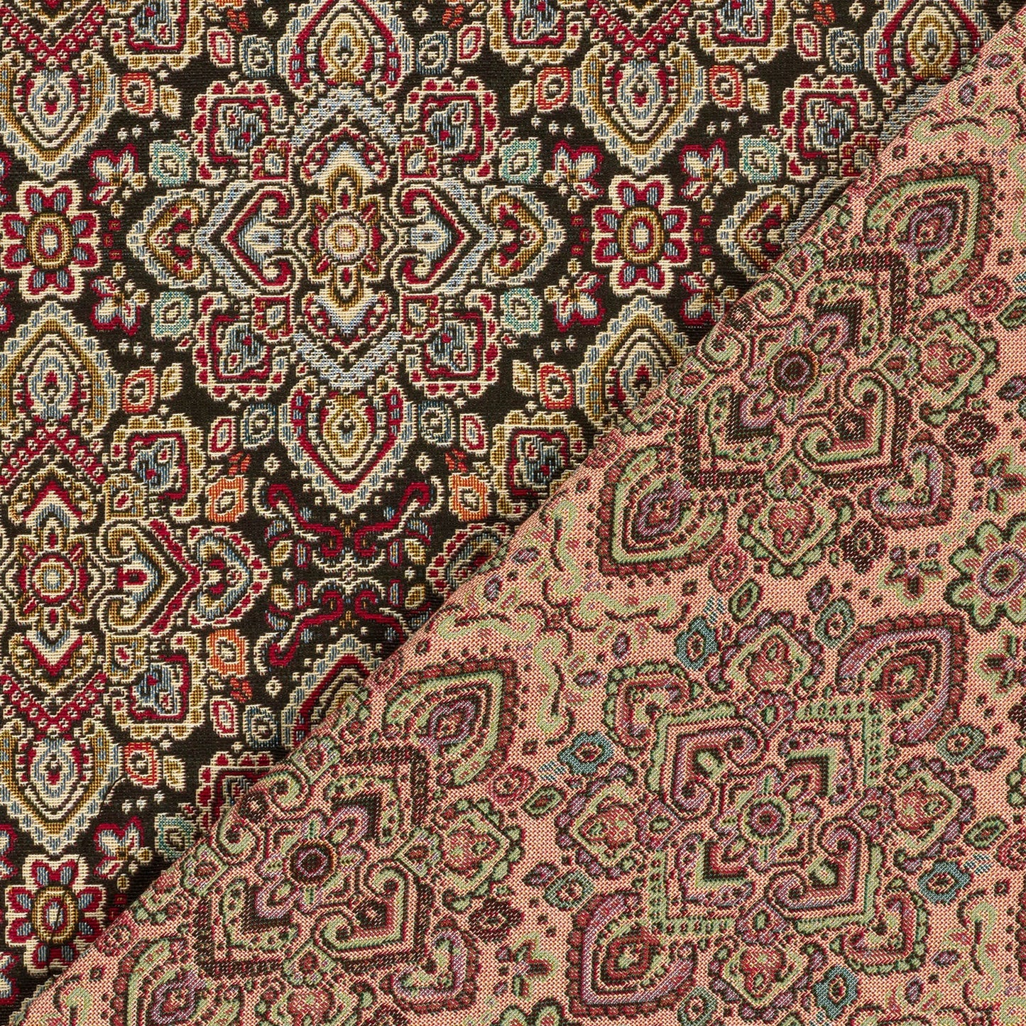 Gobelin Jacquard Stoff Abstrakt Schwarz, Ansicht 4