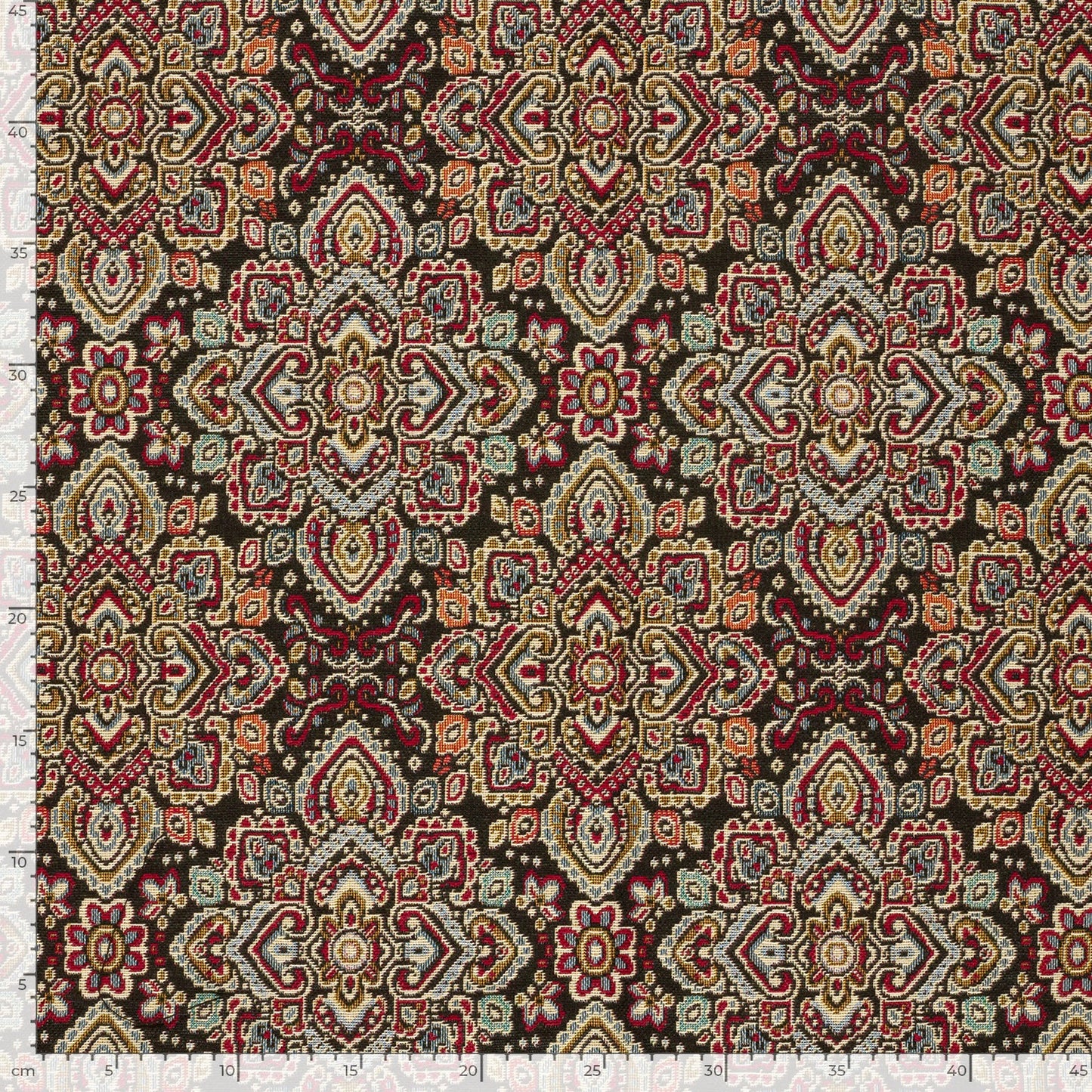 Gobelin Jacquard Stoff Abstrakt Schwarz, Ansicht 5