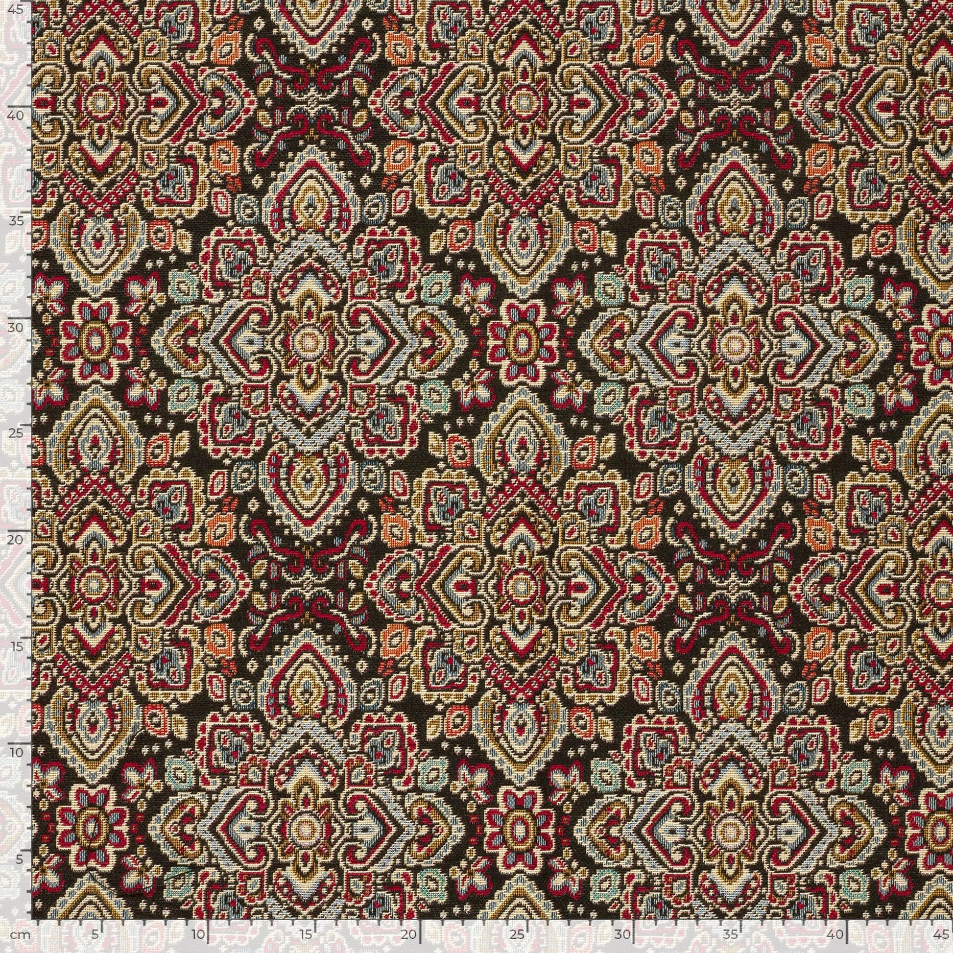 Gobelin Jacquard Stoff Abstrakt Schwarz, Ansicht 5