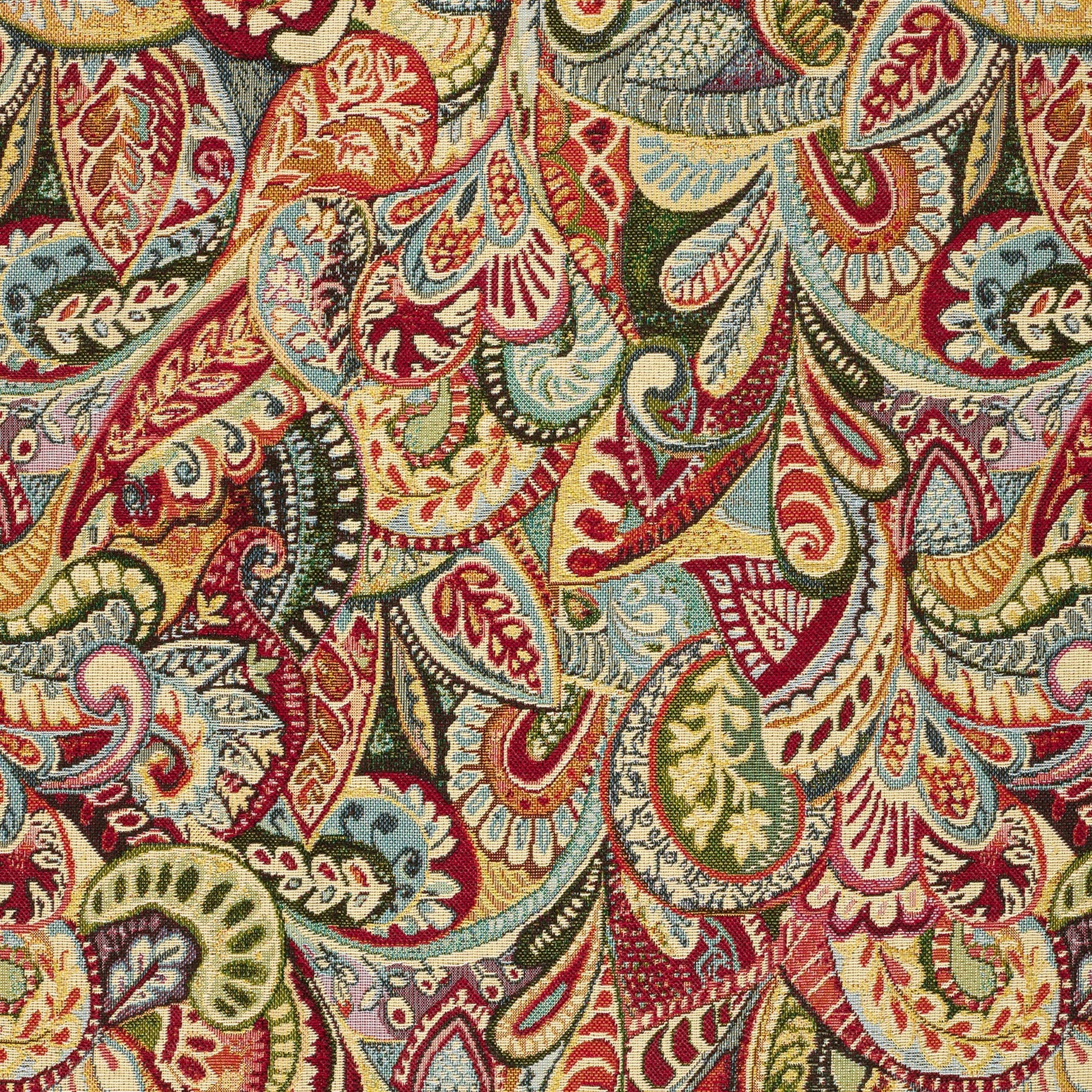Gobelin Jacquard Stoff Paisley Rot, Ansicht 2