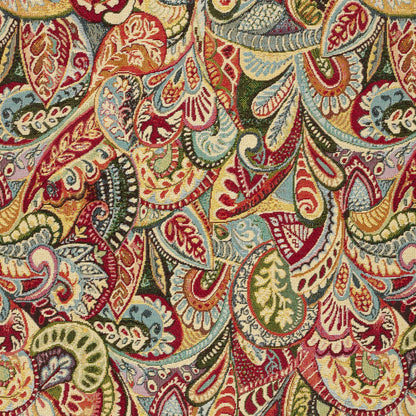 Gobelin Jacquard Stoff Paisley Rot, Ansicht 2