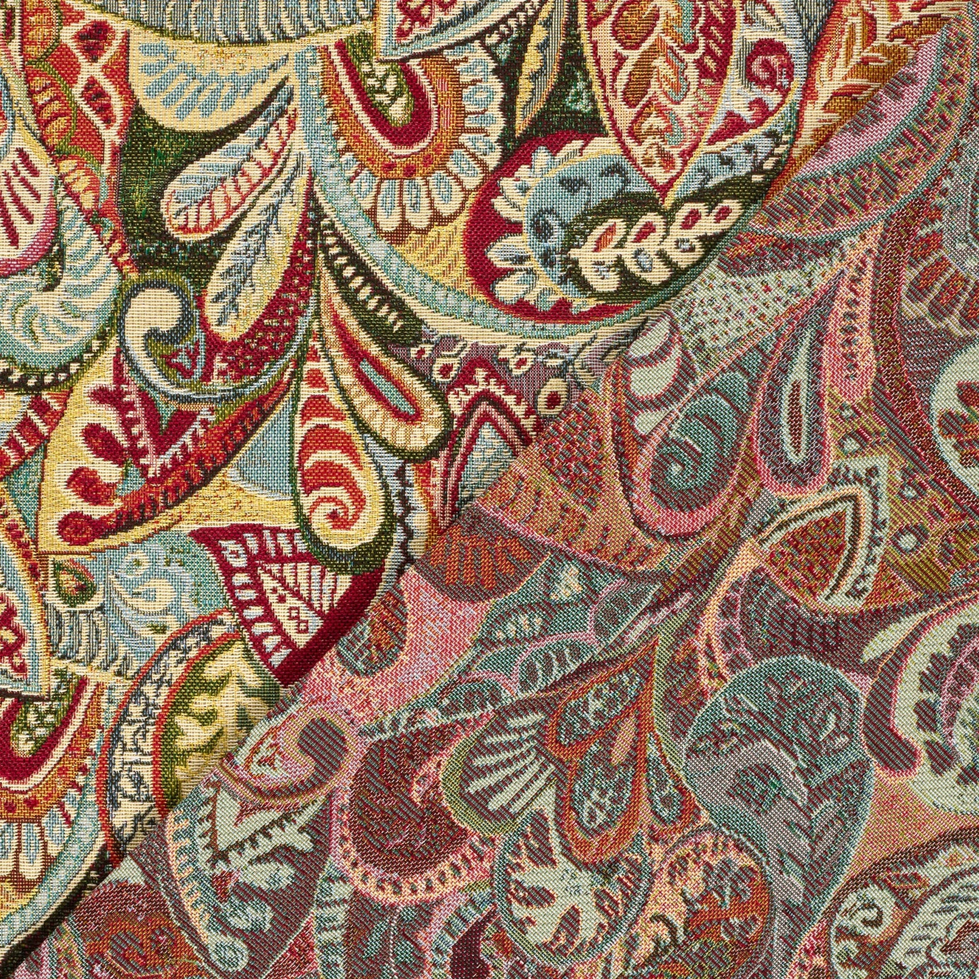 Gobelin Jacquard Stoff Paisley Rot, Ansicht 4