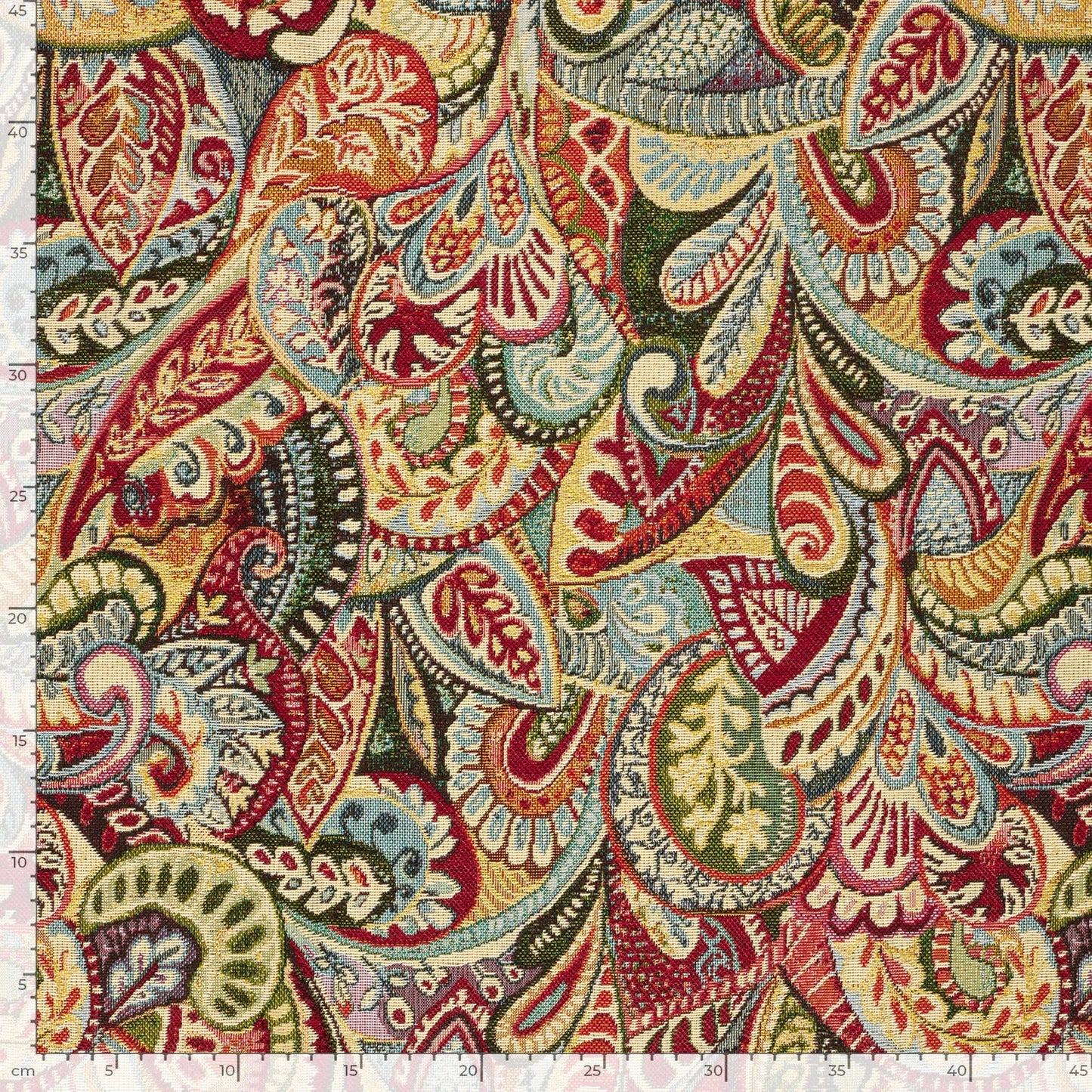 Gobelin Jacquard Stoff Paisley Rot, Ansicht 5