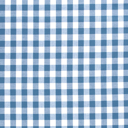 Baumwoll-Popeline Karo Indigoblau