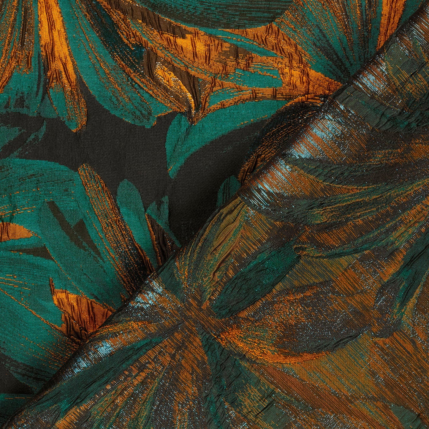 Jacquard Blumen Petrol – Struktur