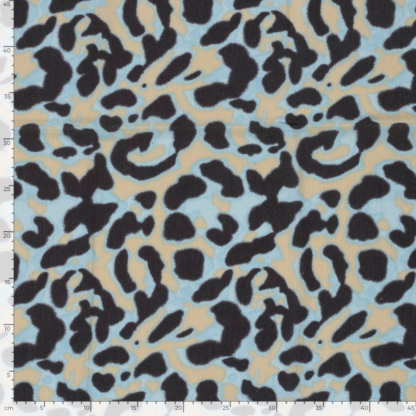 Viskose Satin Abstrakt Marine – Rolle