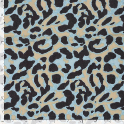 Viskose Satin Abstrakt Marine – Rolle