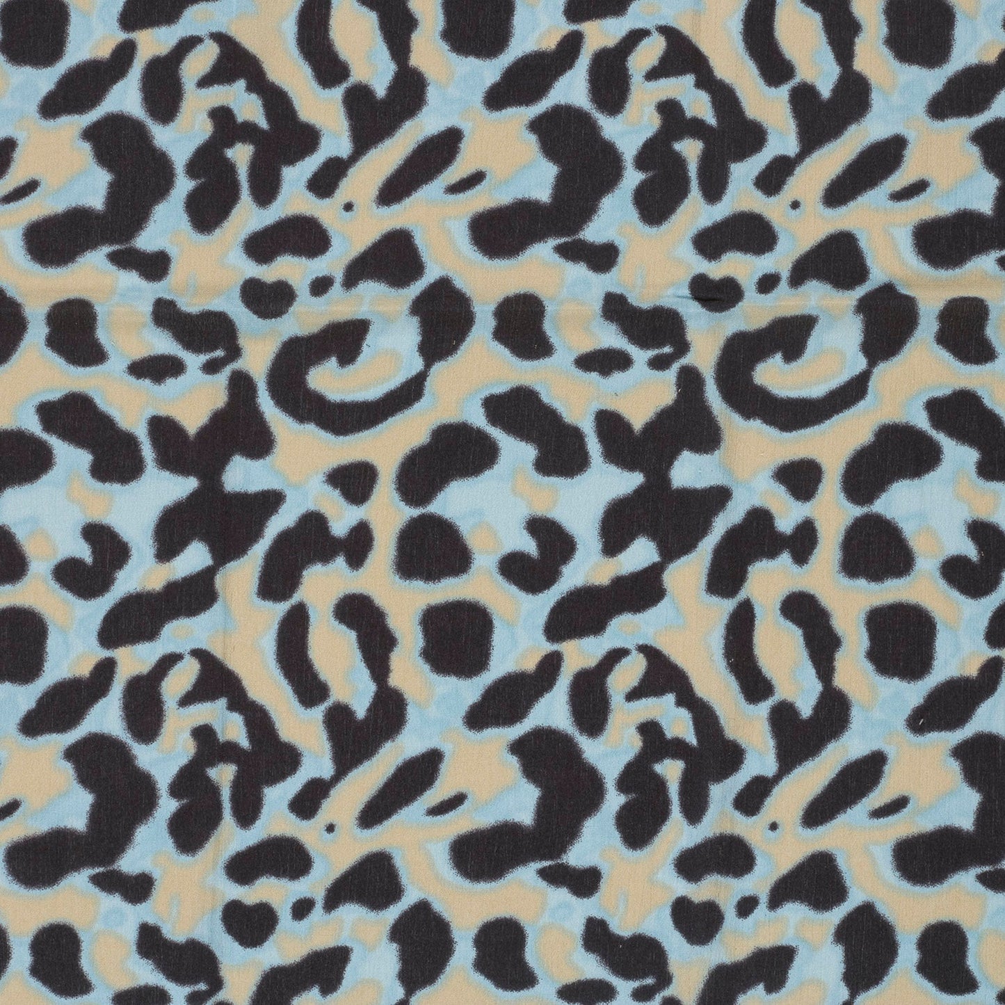 Viskose Satin Abstrakt Marine – Detail
