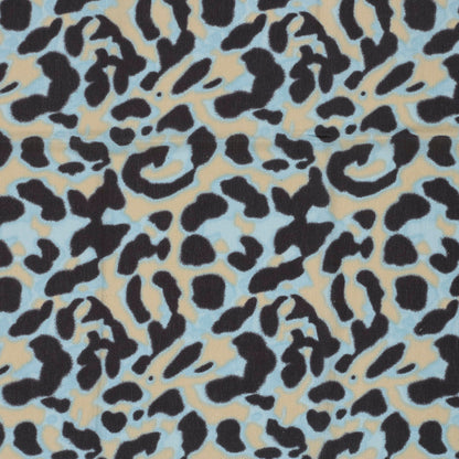 Viskose Satin Abstrakt Marine – Detail