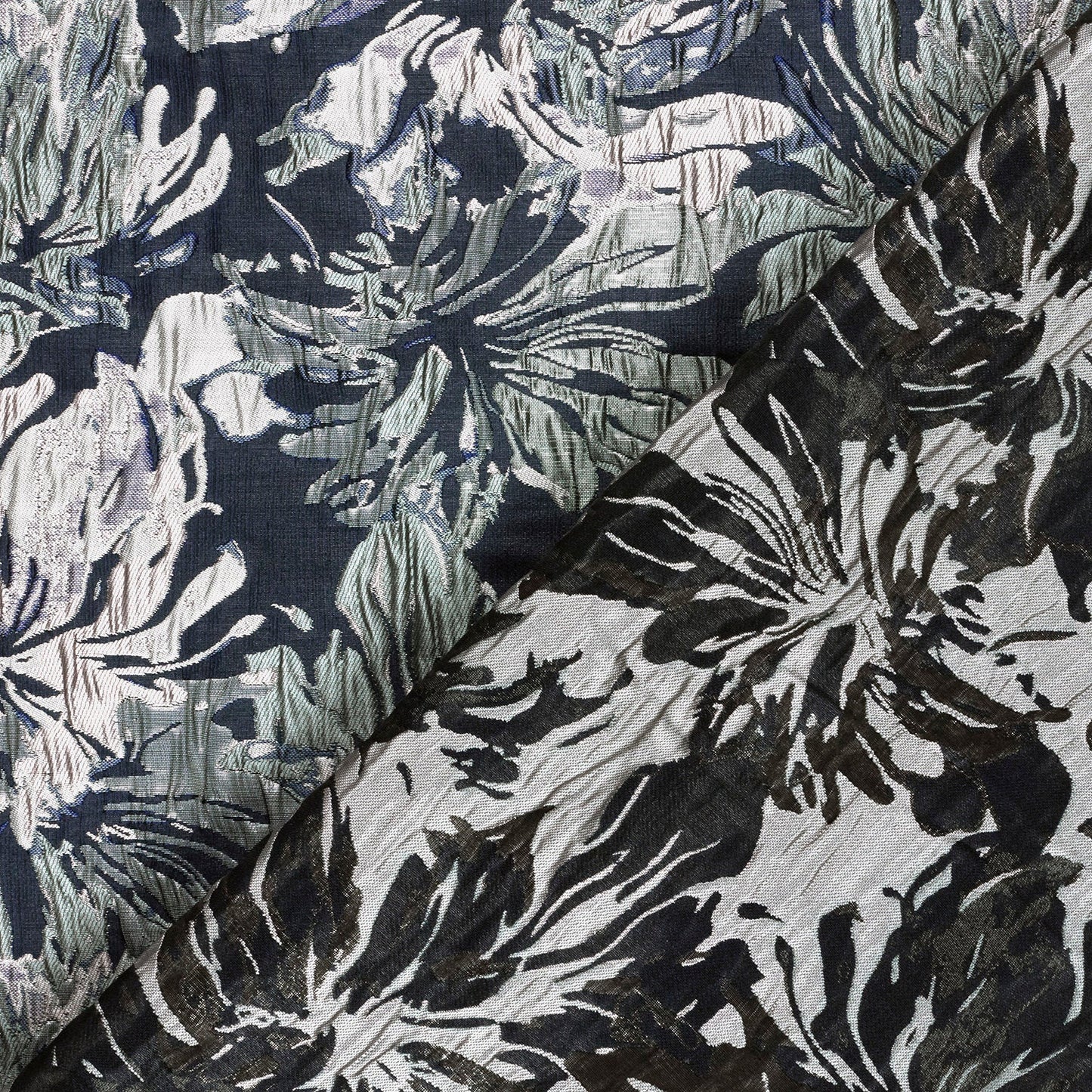 Jacquard Blumen Schwarz – Struktur