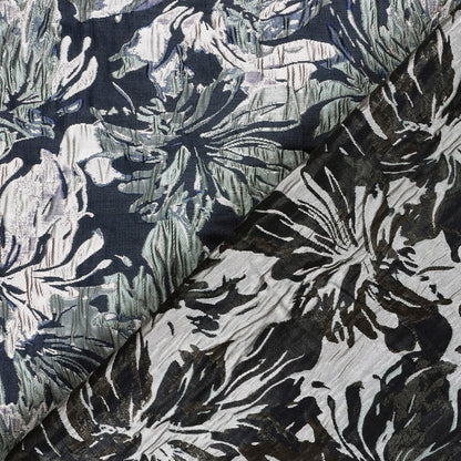 Jacquard Blumen Schwarz – Struktur