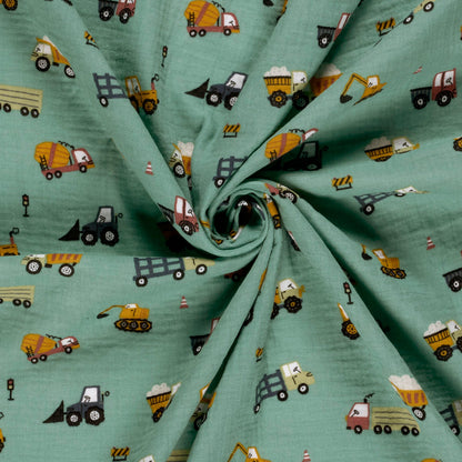 Musselin Fahrzeuge Indigoblau – Fall