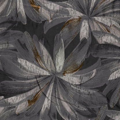Jacquard Blumen Schwarz – Detail