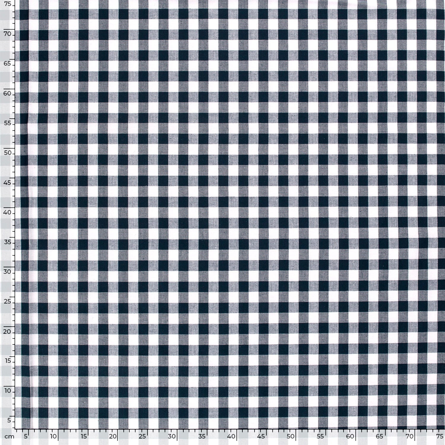 Baumwoll-Popeline Karo Marine – Rolle