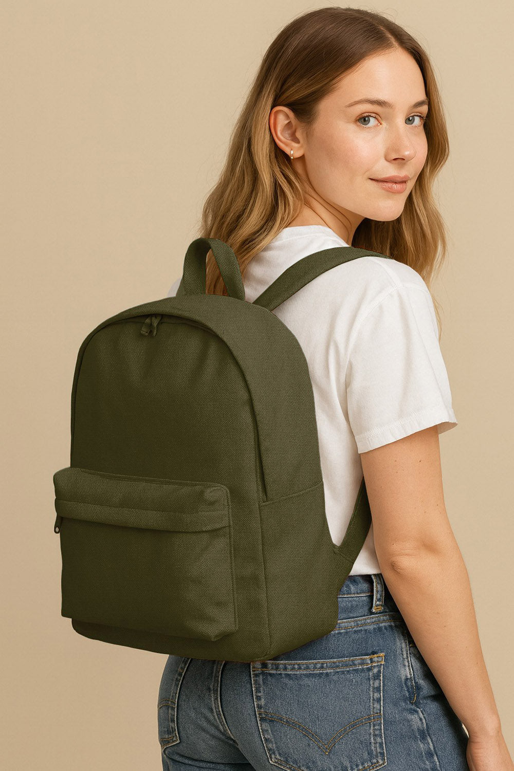 Canvas Stoff Khaki-Grün – Rolle