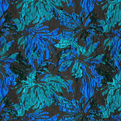 Jacquard Blumen Petrol – Detail