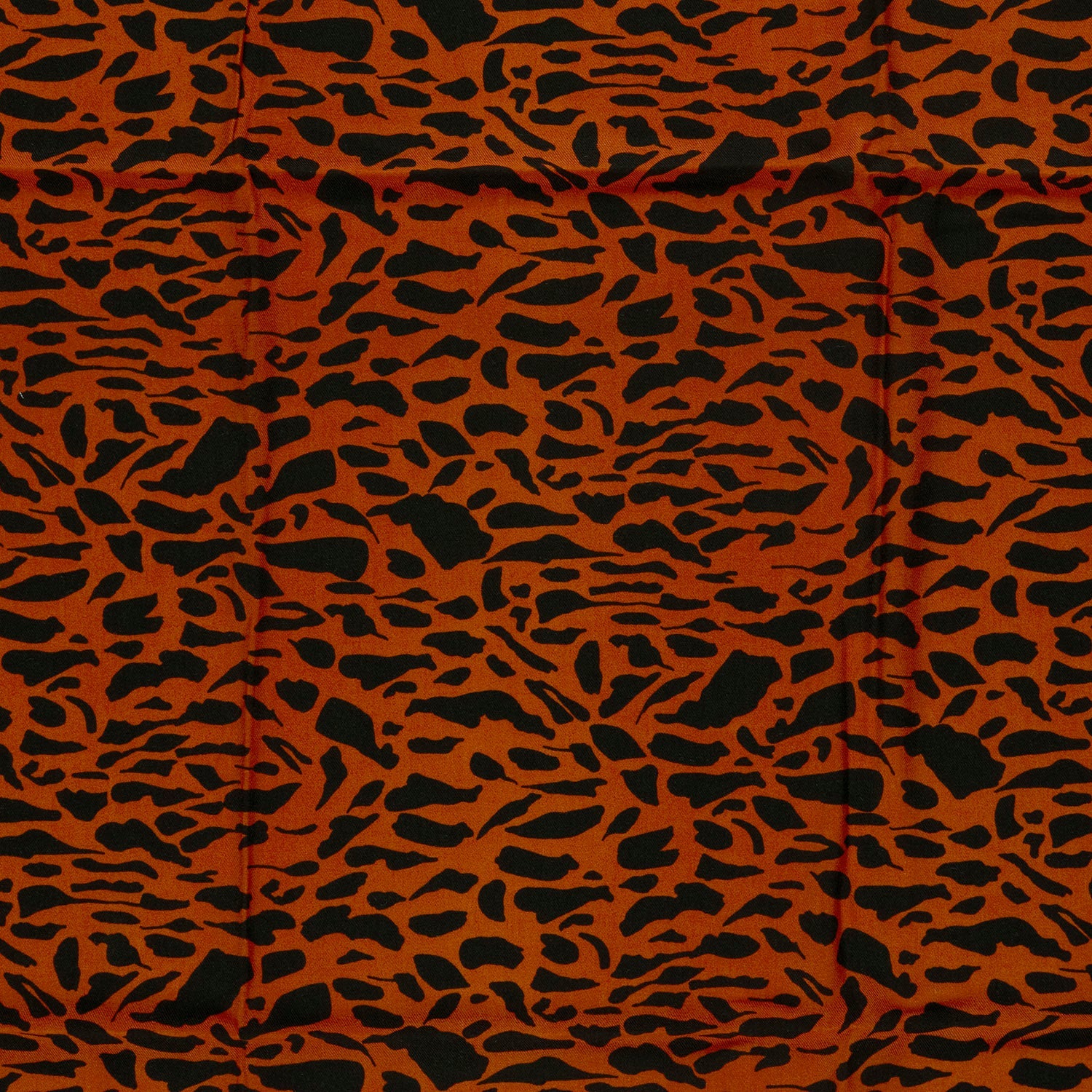Viskose Twill Abstrakt Ziegelrot – Detail