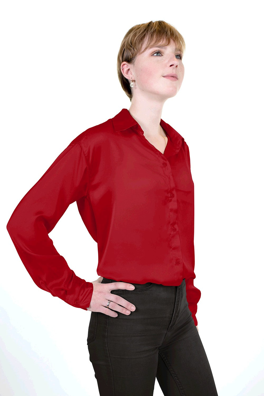 Satin Stretch Stoff Rot – Rolle