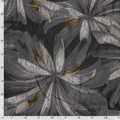 Jacquard Blumen Schwarz – Rolle