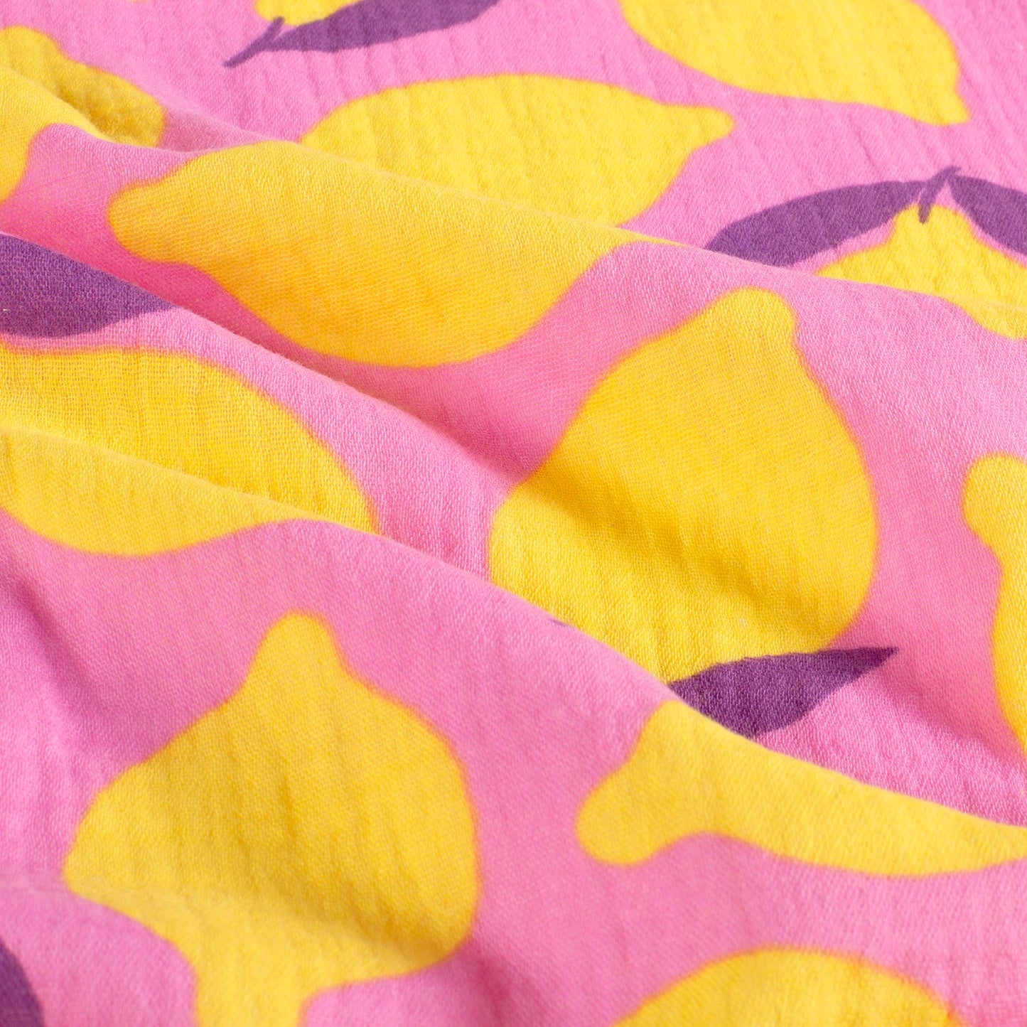 Musselin Stoff Obst & Früchte Rosa