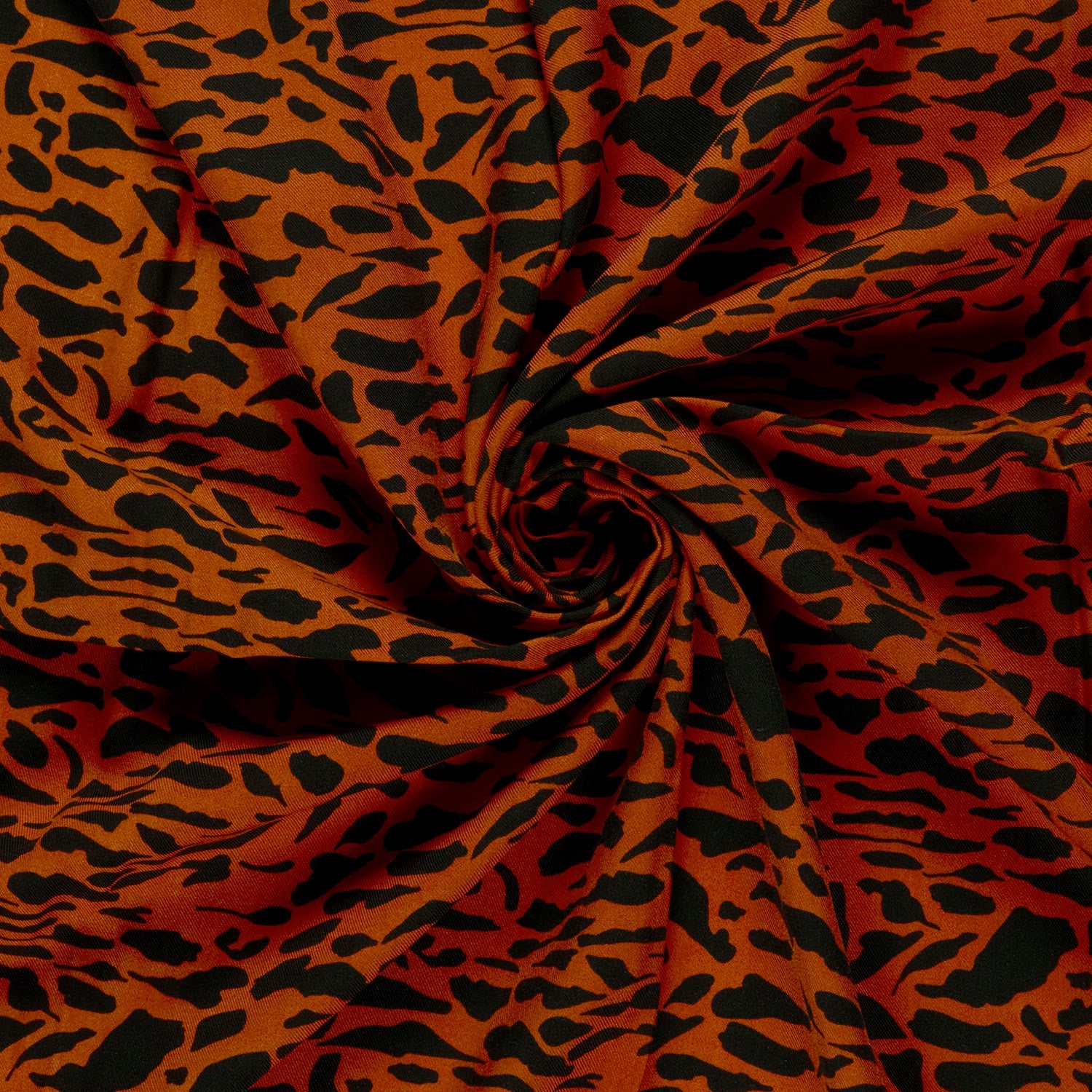 Viskose Twill Abstrakt Ziegelrot – Fall