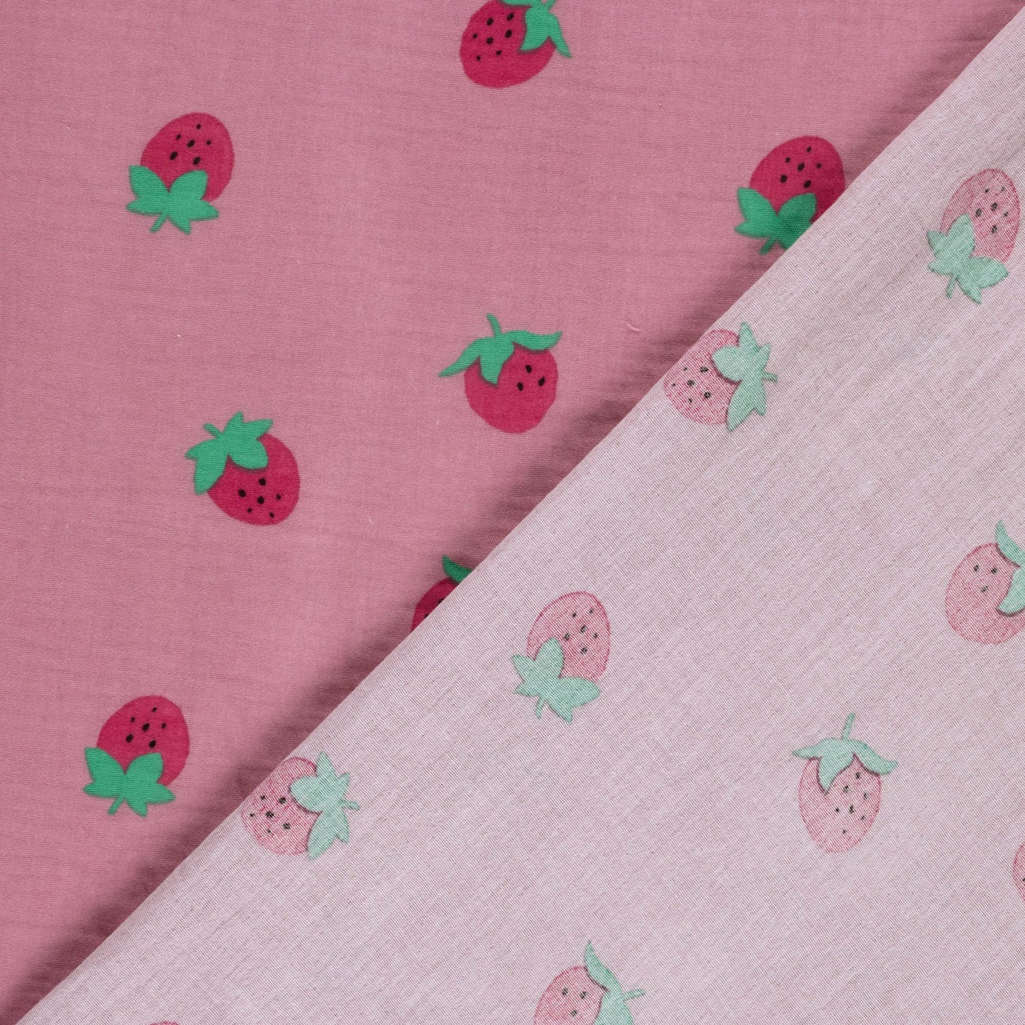 Musselin Erdbeeren Rosa – Struktur