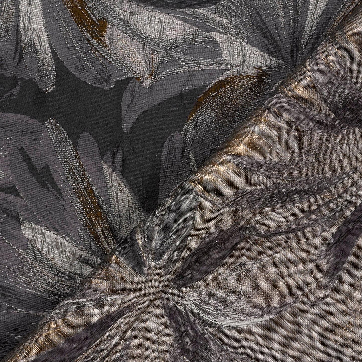 Jacquard Blumen Schwarz – Struktur