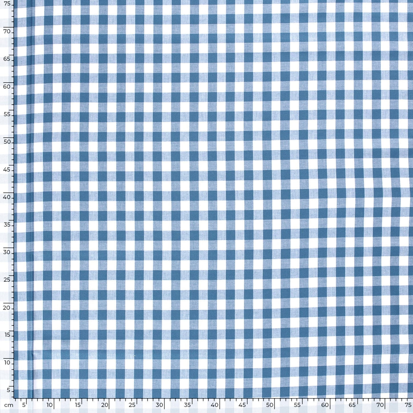 Baumwoll-Popeline Karo Indigoblau – Rolle