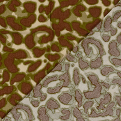 Viskose Satin Abstrakt Khaki-Grün – Struktur